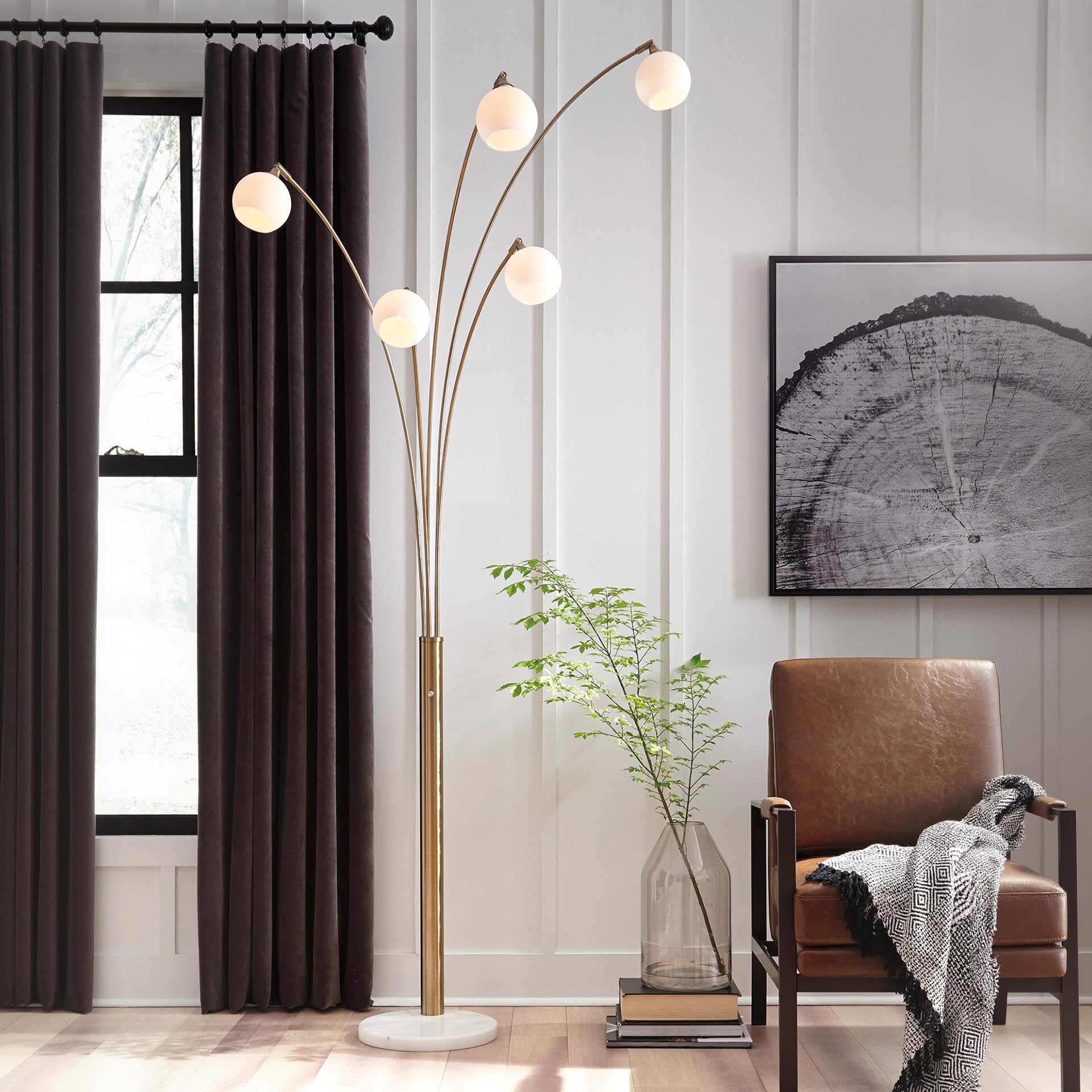 最終価格LAURA ASHLEY　バタフライボウル Amazon.com : Signature Design by Ashley Taliya 5-Light Arc Floor